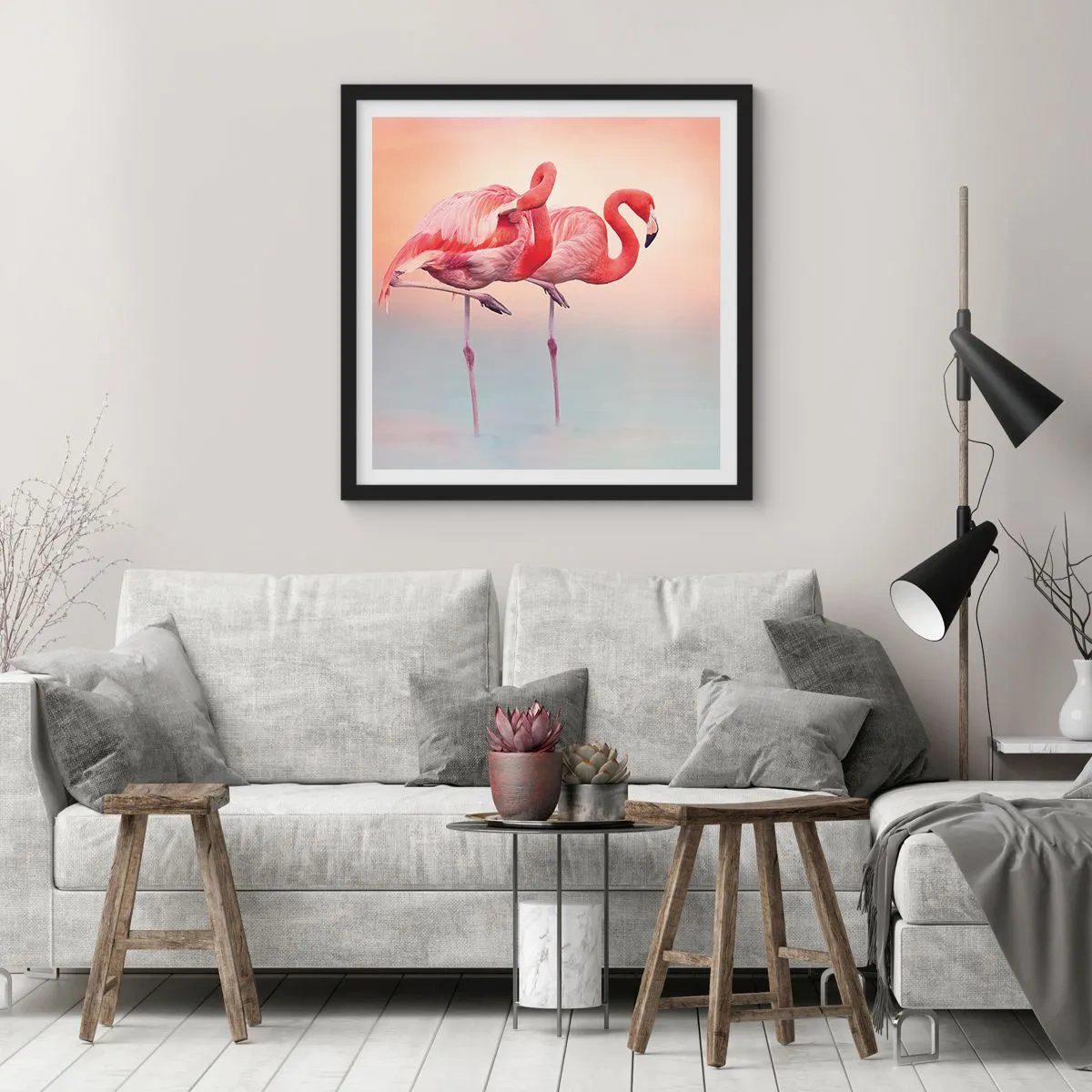 Poster in black frame - In the Colour Of Sunset - 40x40 cm