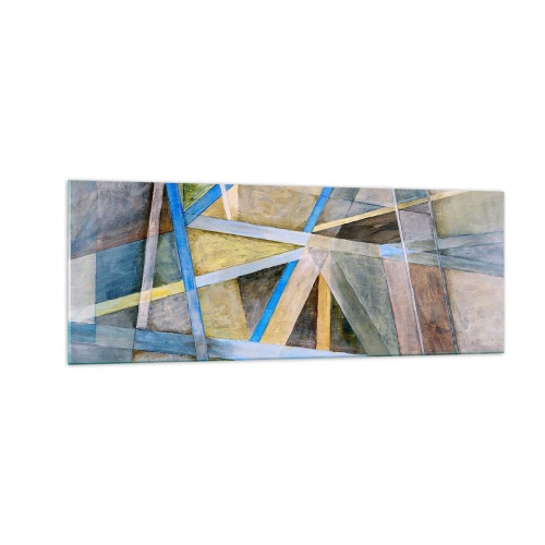 Glass picture - Straight Or Slanted? - 140x50 cm