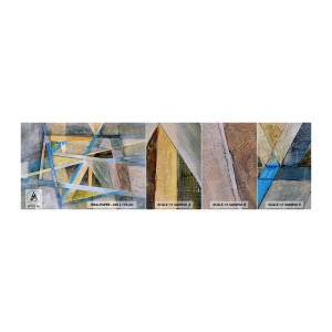 Photo Wallpaper Sample Premium Sand - Straight Or Slanted? - Abstraction, Piece, Modern Pattern - 100x30 cm