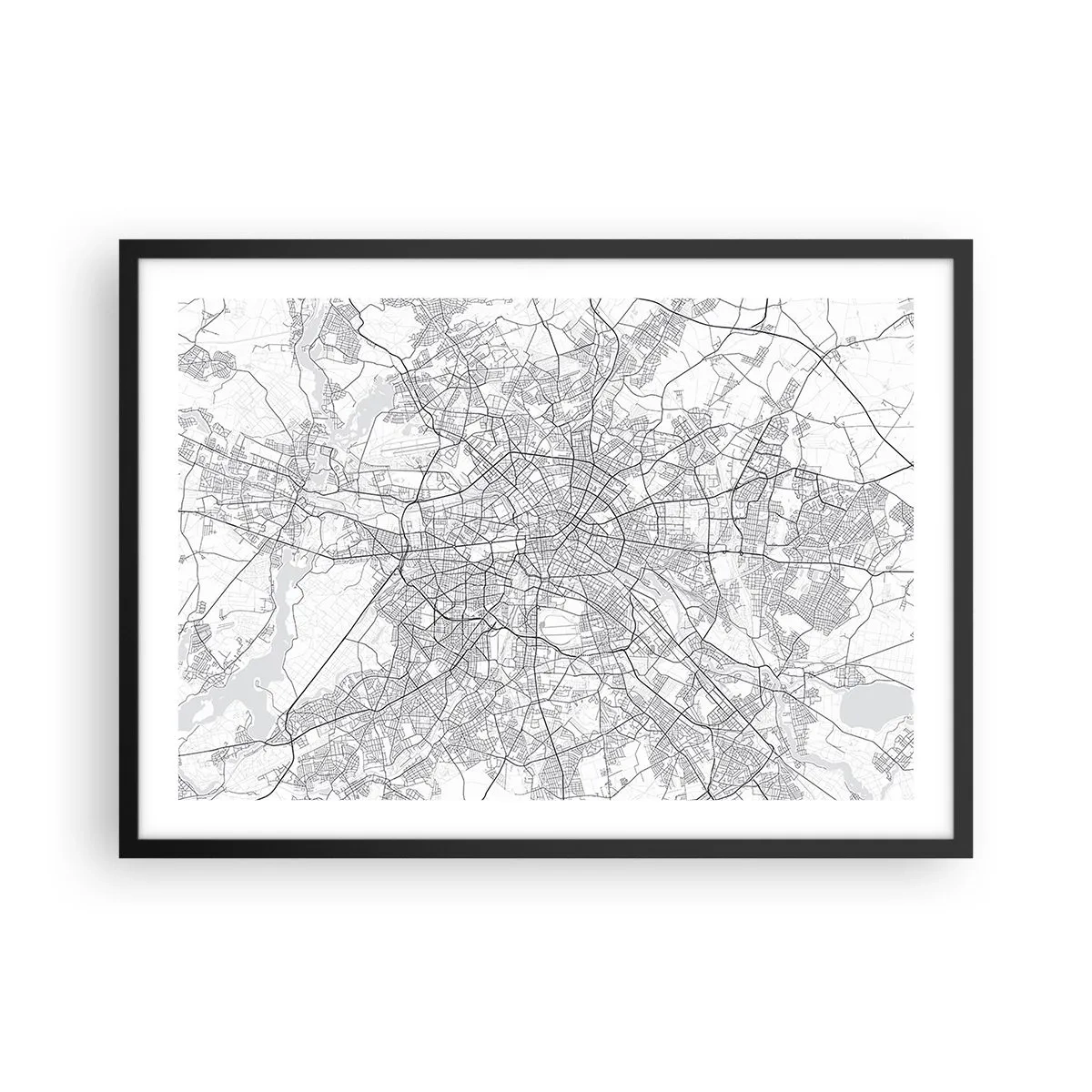 Poster in black frame - Flower of Berlin - 70x50 cm