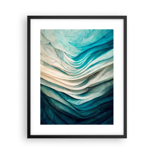 Poster in black frame - Blue Insatiability - 40x50 cm