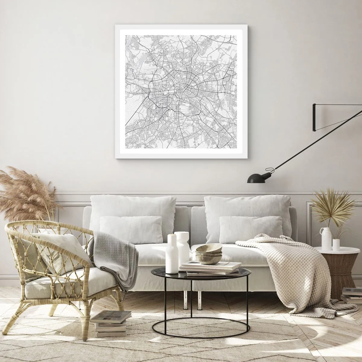 Poster in white frmae - Flower of Berlin - 60x60 cm