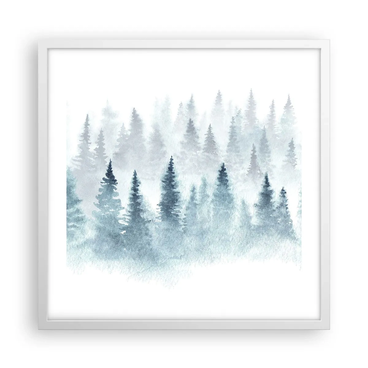 Poster in white frmae - Wrapped up in a Fog - 50x50 cm
