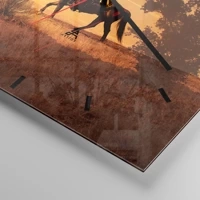 Clock face with lines