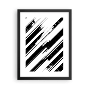 Poster in black frame - Intensive and Dynamic Composition - 30x40 cm