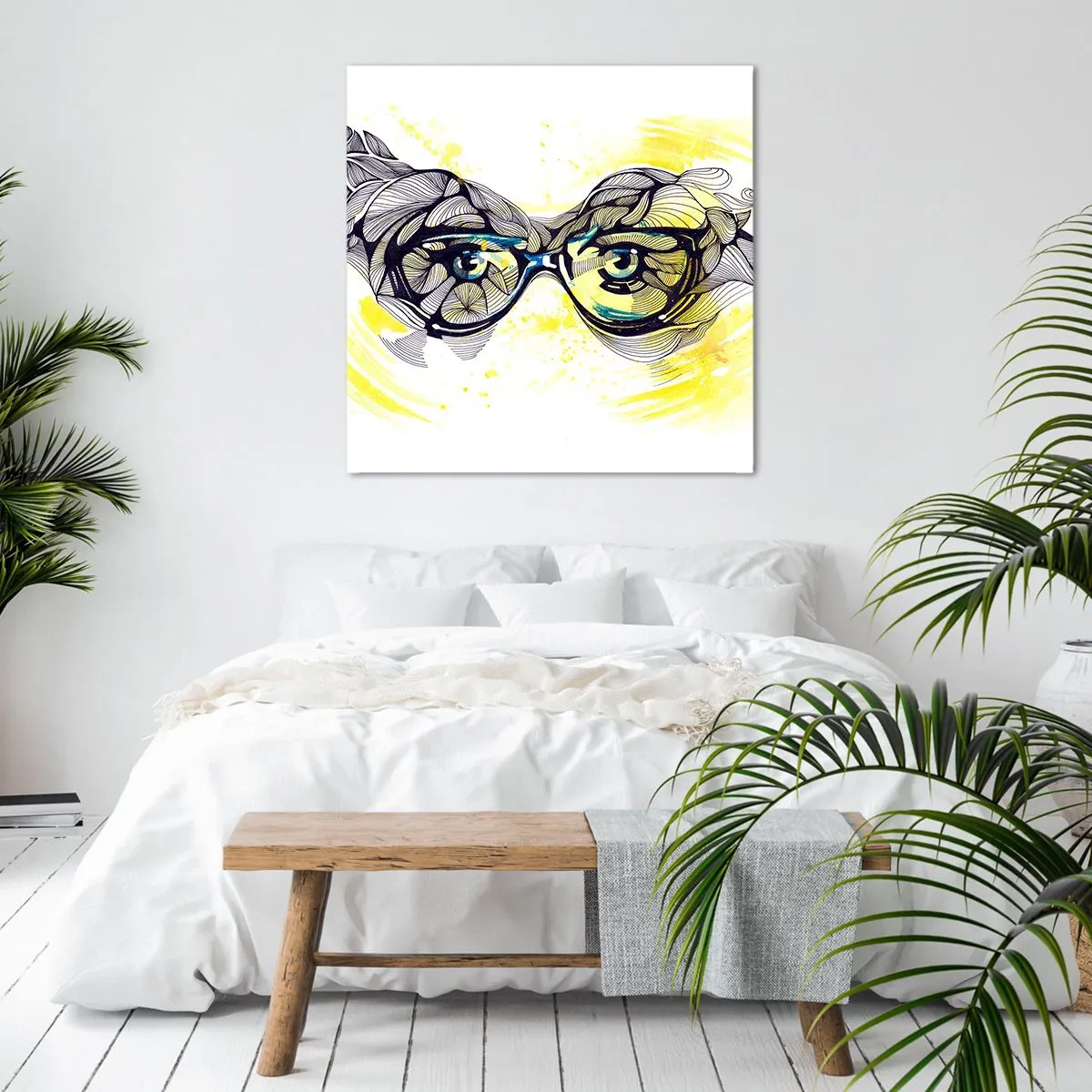 Canvas picture - Through Blue Glasses - 40x40 cm