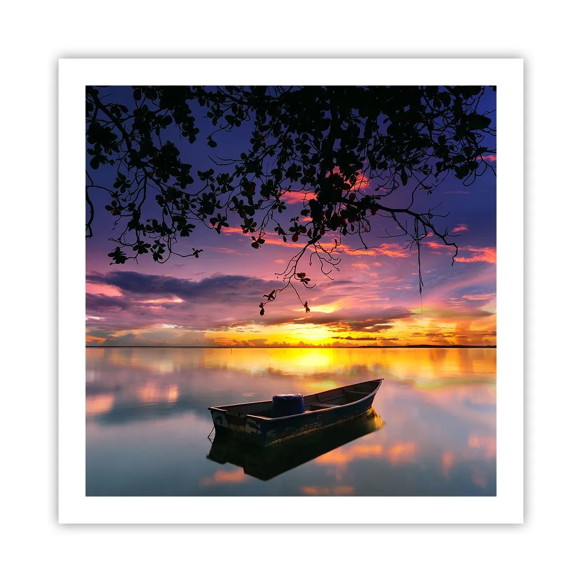 Poster - Serenity of the Lake - 60x60 cm