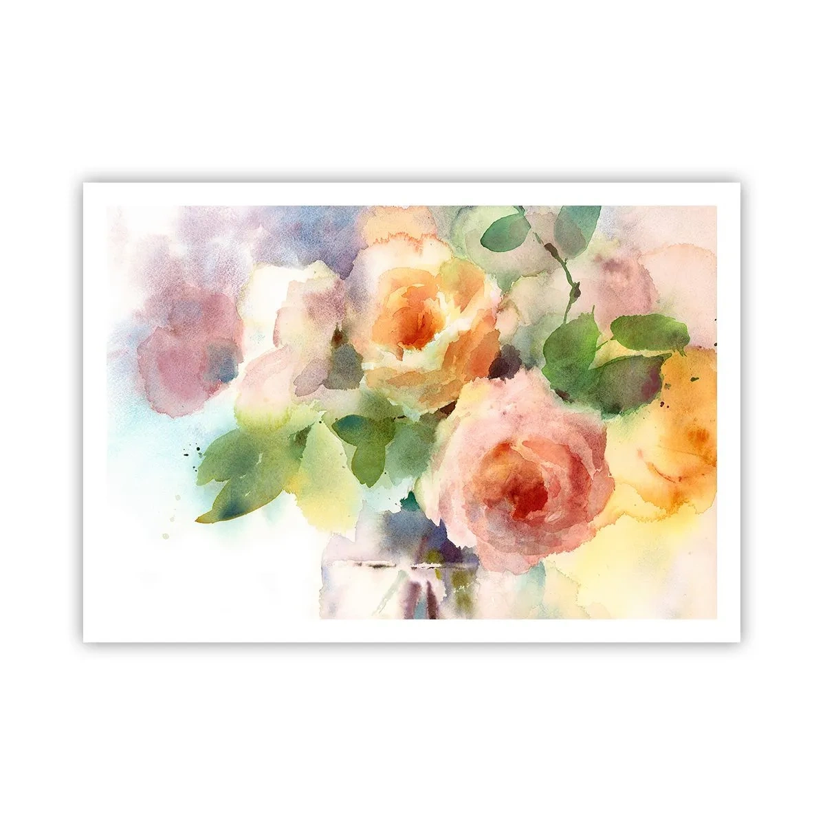 Poster - Delicate Like Watercolour - 100x70 cm