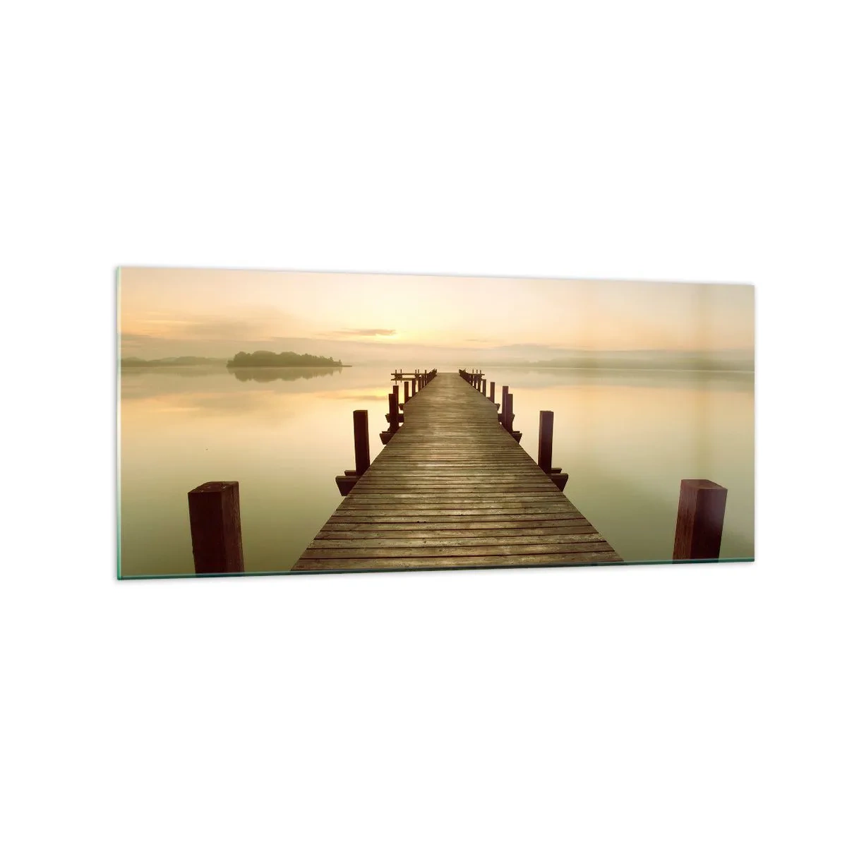 Glass picture - Before Dawn, Dawn, Light - 120x50 cm