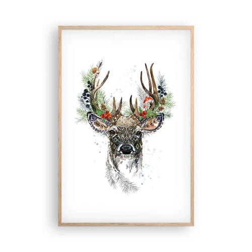 Poster in light oak frame - In Christmas Attire - 61x91 cm
