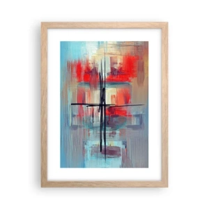 Poster in light oak frame - Landscape in a foreign Dimension - 30x40 cm