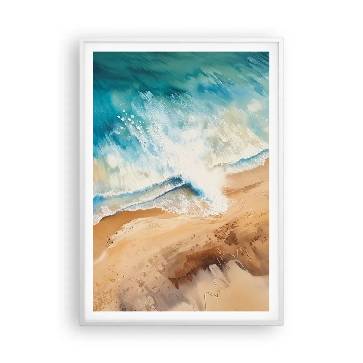 Poster in white frmae - Returning Wave - 70x100 cm