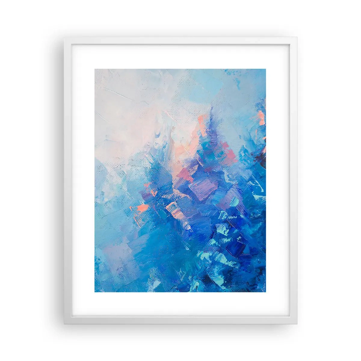 Poster in white frmae - Winter Abstract - 40x50 cm
