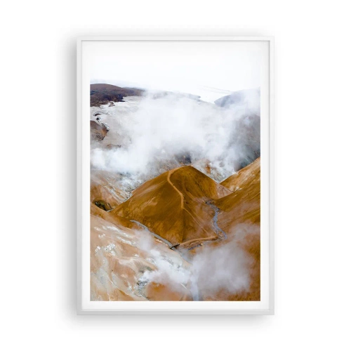 Poster in white frmae - Severe Beauty of Iceland - 70x100 cm