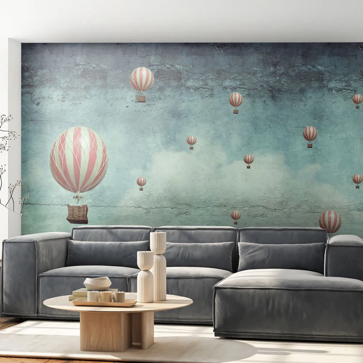 Custom Wallpaper Premium Sand - Free from Noise of Life - Abstraction, Trip, Balloon flight