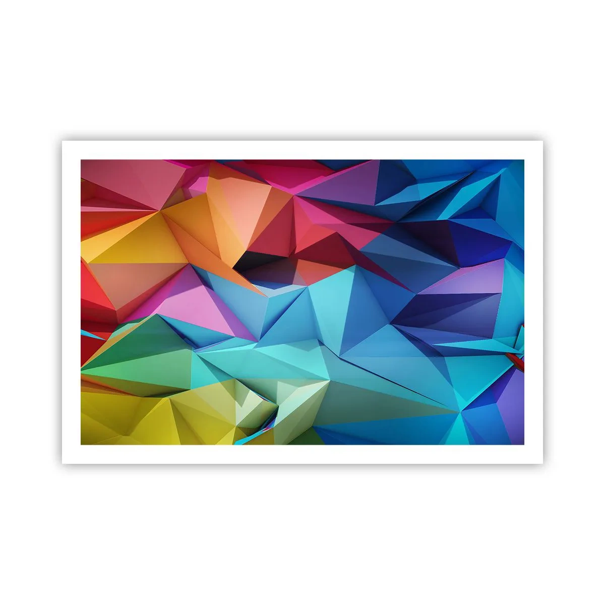 Poster - Rainbow Origami - 91x61 cm