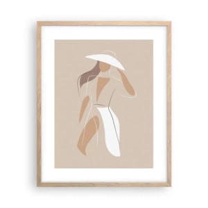 Poster in light oak frame - Fashion Is Fun - 40x50 cm