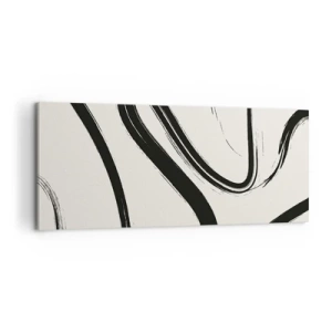 Canvas picture - Black and White Fancy - 100x40 cm