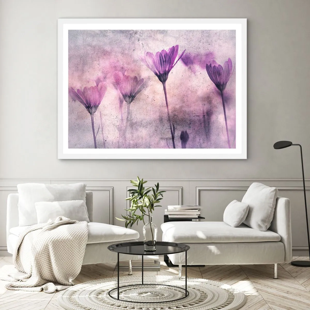 Poster in white frmae - Dream of Flowers - 91x61 cm