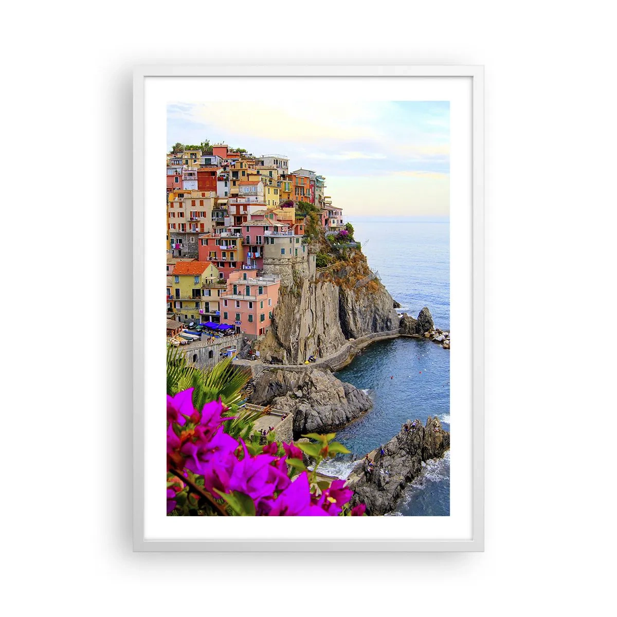 Poster in white frmae - Laughing City - 50x70 cm