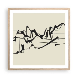 Poster in light oak frame - Maybe Landscape - 60x60 cm