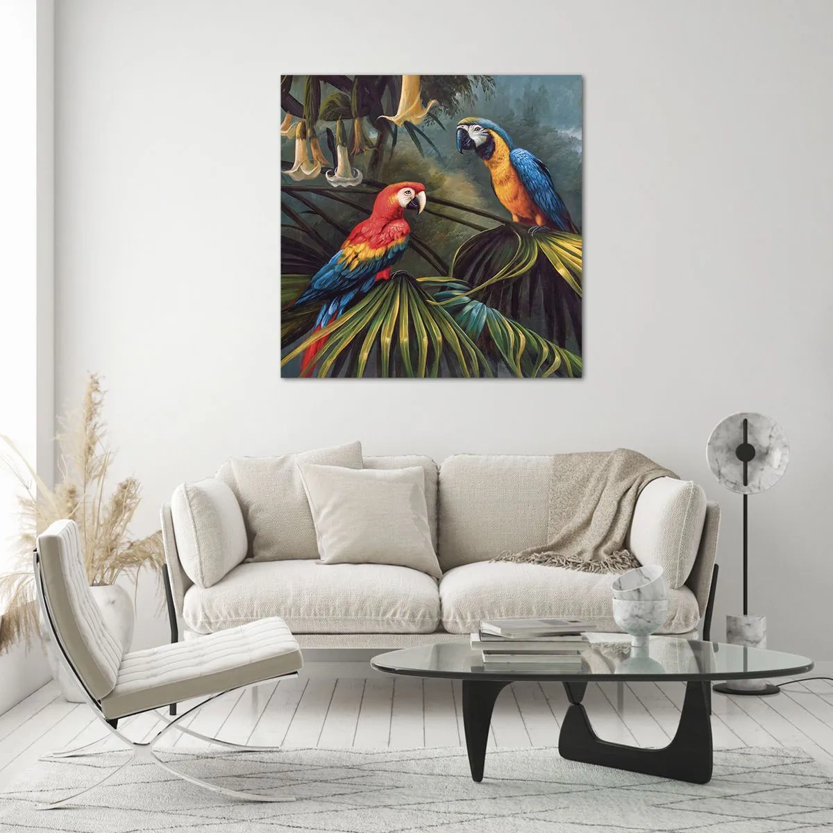 Glass picture - Romanticism in Tropics - 50x50 cm