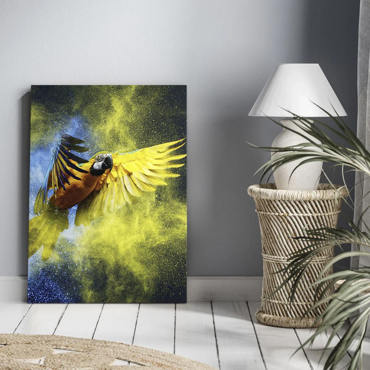 Canvas picture - In Blue and Gold Dust - 55x100 cm