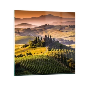 Glass picture - Arcadia - Tuscan Landscape - 50x50 cm