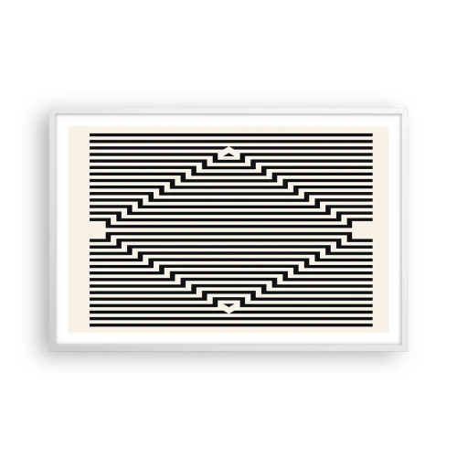 Poster in white frmae - Geometrical Illusion - 91x61 cm
