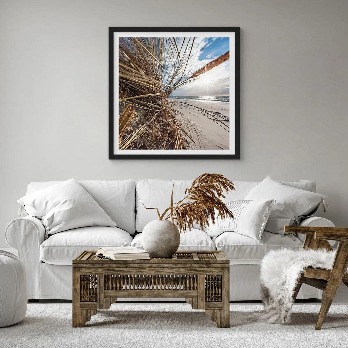 Poster in black frame - Enounter of the Elements - 60x60 cm