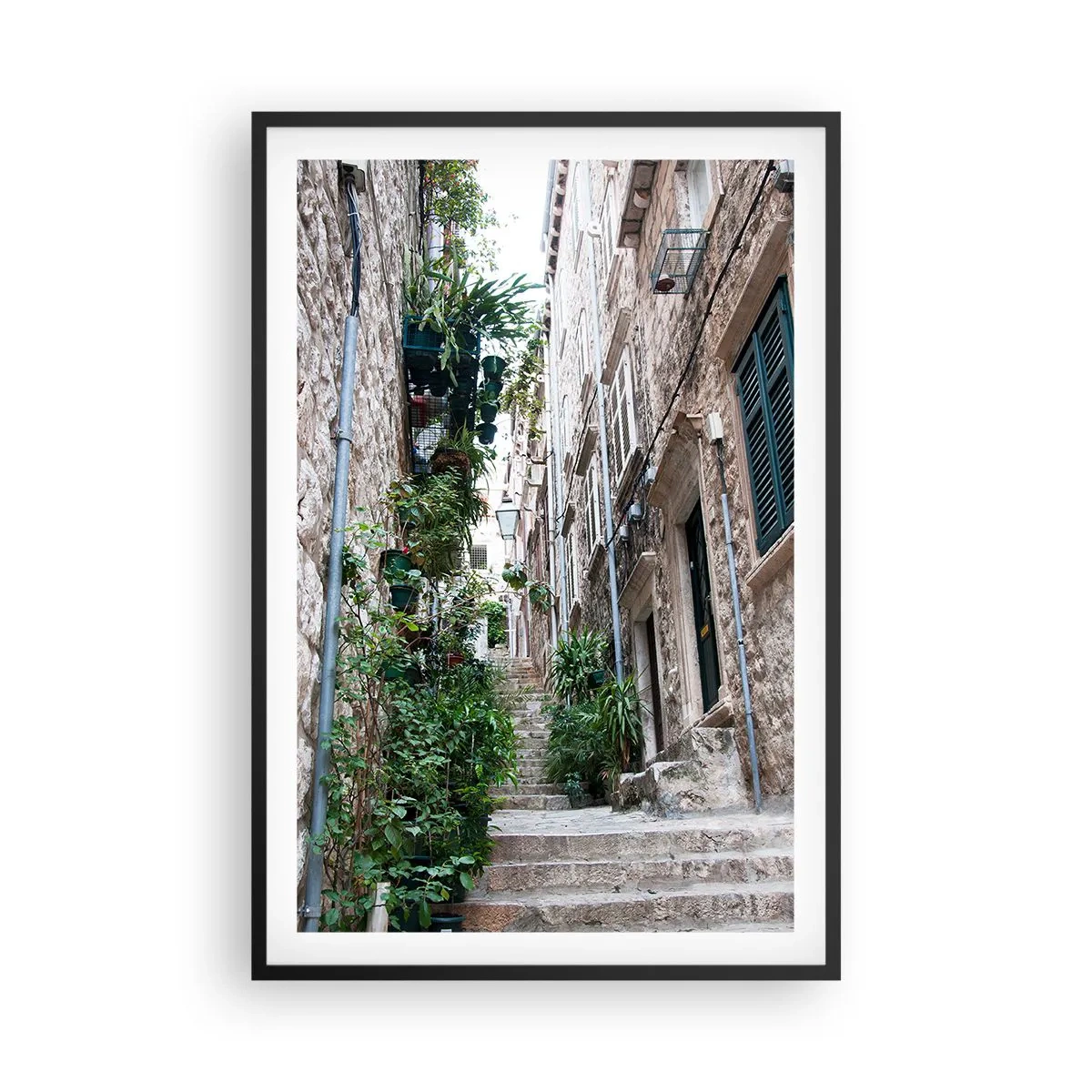 Poster in black frame - Charm of Old Town - 61x91 cm