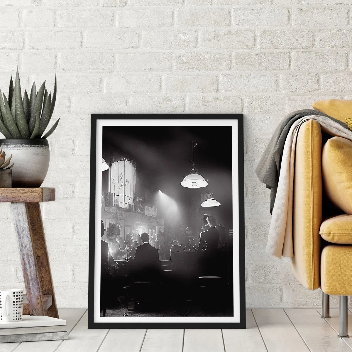 Poster in black frame - In Jazz Ambiance - 70x100 cm