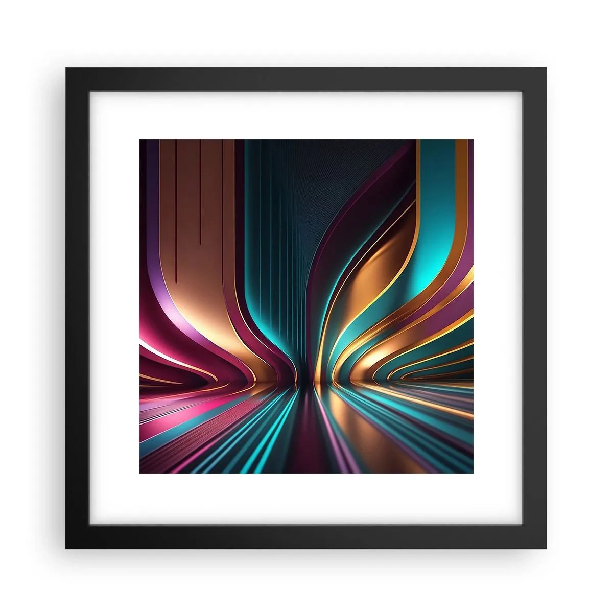 Poster in black frame - Architecture of Light - 30x30 cm