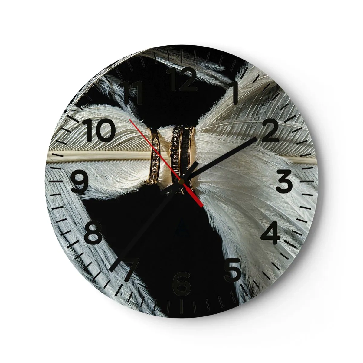 Wall clock - Clock on glass - …and I won't Leave You… - 40x40 cm