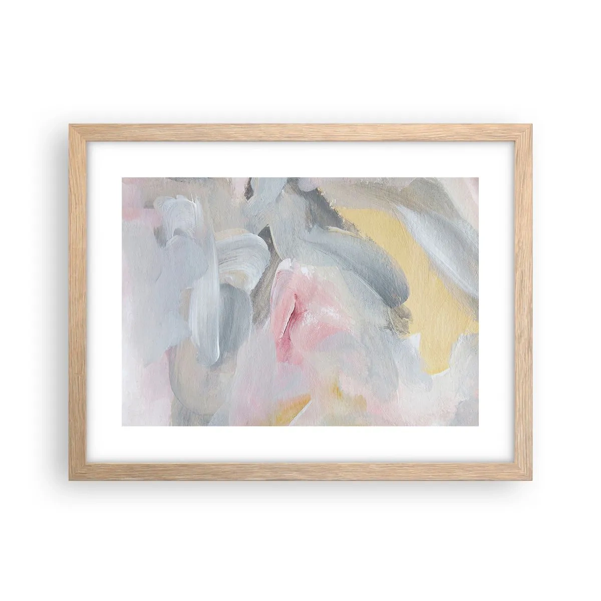 Poster in light oak frame - In a Pastel World - 40x30 cm