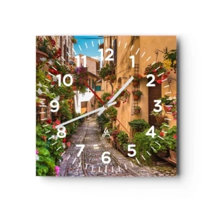Wall clock - Clock on glass - Italian Back Street - 30x30 cm