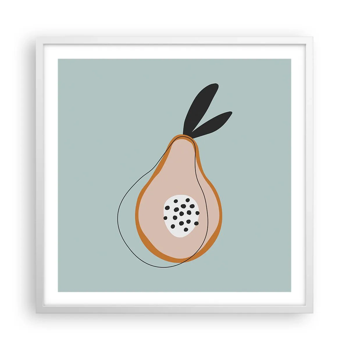 Poster in white frmae - Penetrating the Nature of Things - 60x60 cm