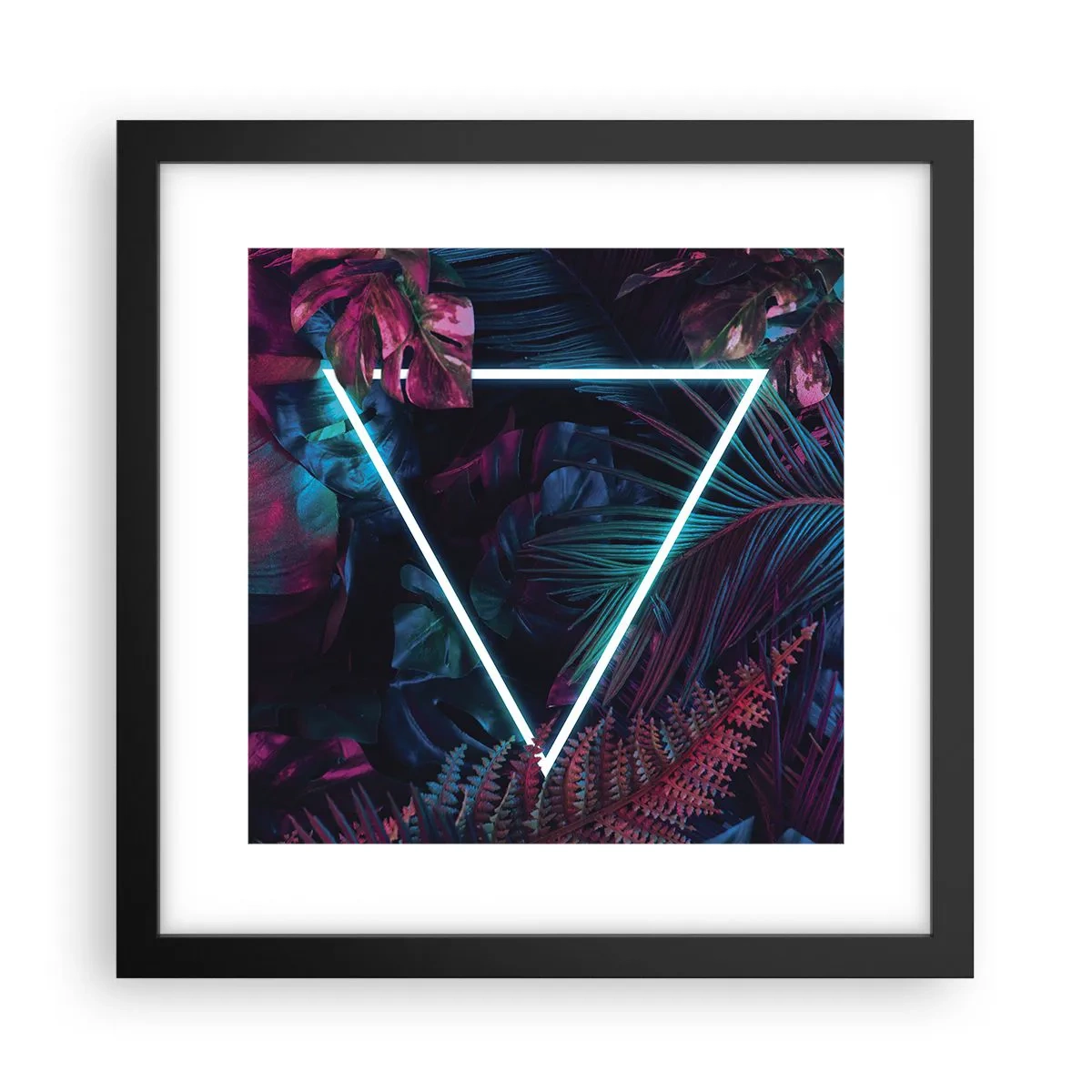 Poster in black frame - Disco Style Garden - 30x30 cm