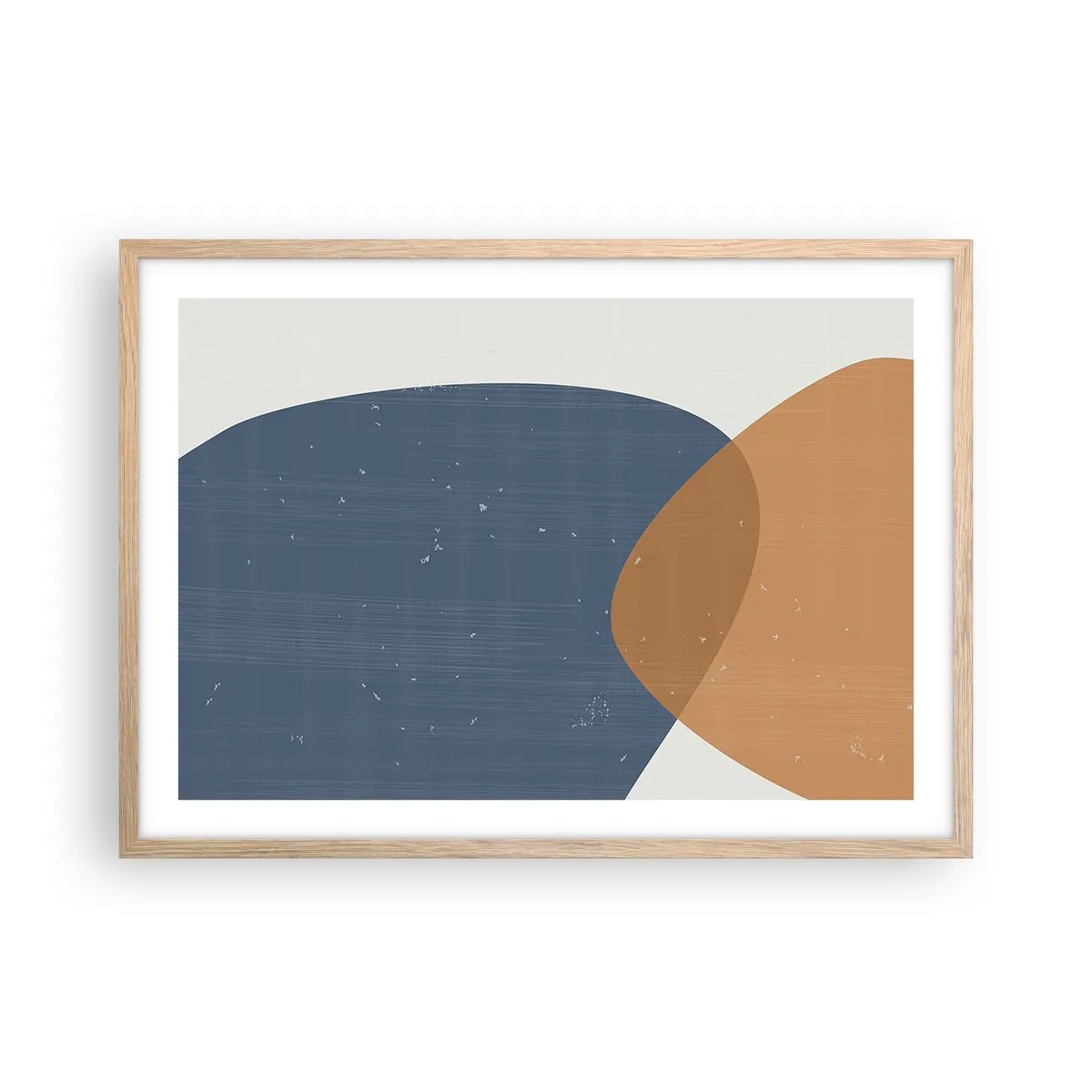 Poster in light oak frame - Ovals and Intersections - 70x50 cm
