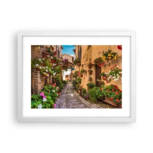 Poster in white frmae - Italian Back Street - 40x30 cm