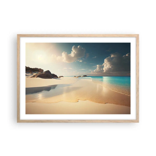 Poster in light oak frame - Dream Day - 70x50 cm