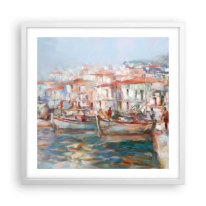 Poster in white frmae - Holidays in Pastel - 50x50 cm