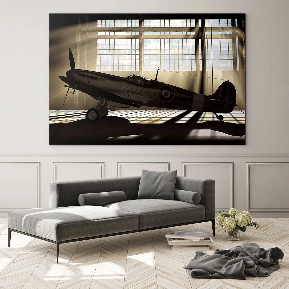 Glass picture - Warrior's Rest - 70x50cm - Warrior's Rest - Modern wall decoration for the living room and bedroom ARTTOR