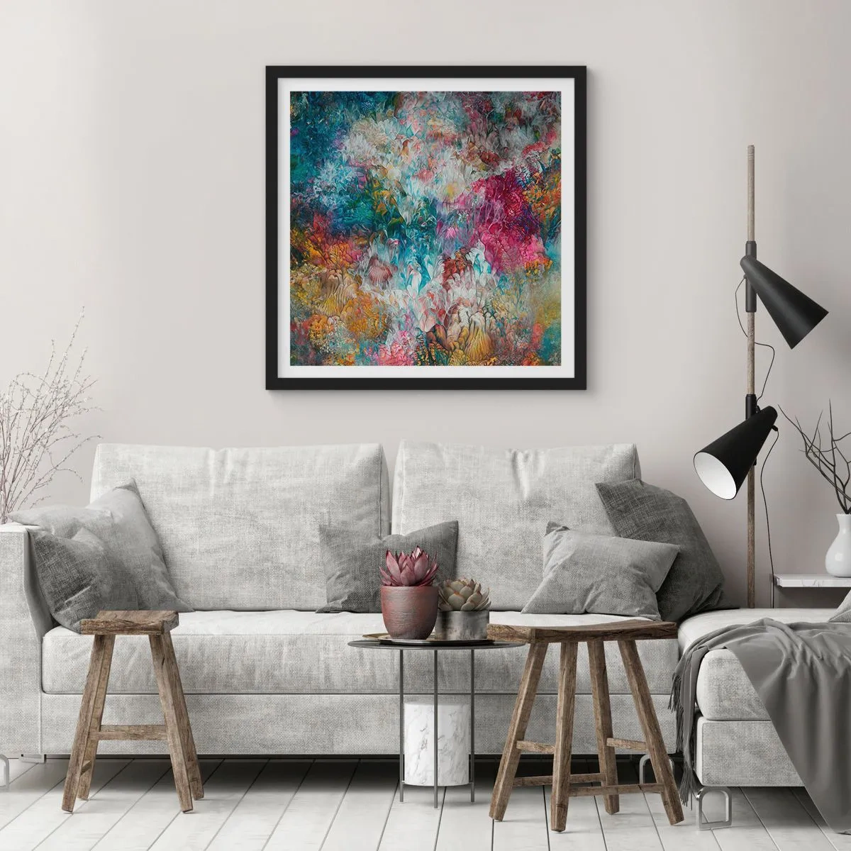 Poster in black frame - In Full Bloom - 30x30 cm