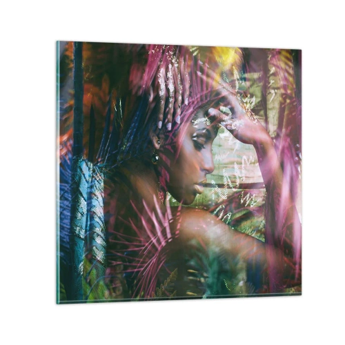 Glass picture - Mother Nature in the Jungle - 70x70 cm