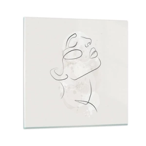 Glass picture - Outline of Happiness - 60x60 cm