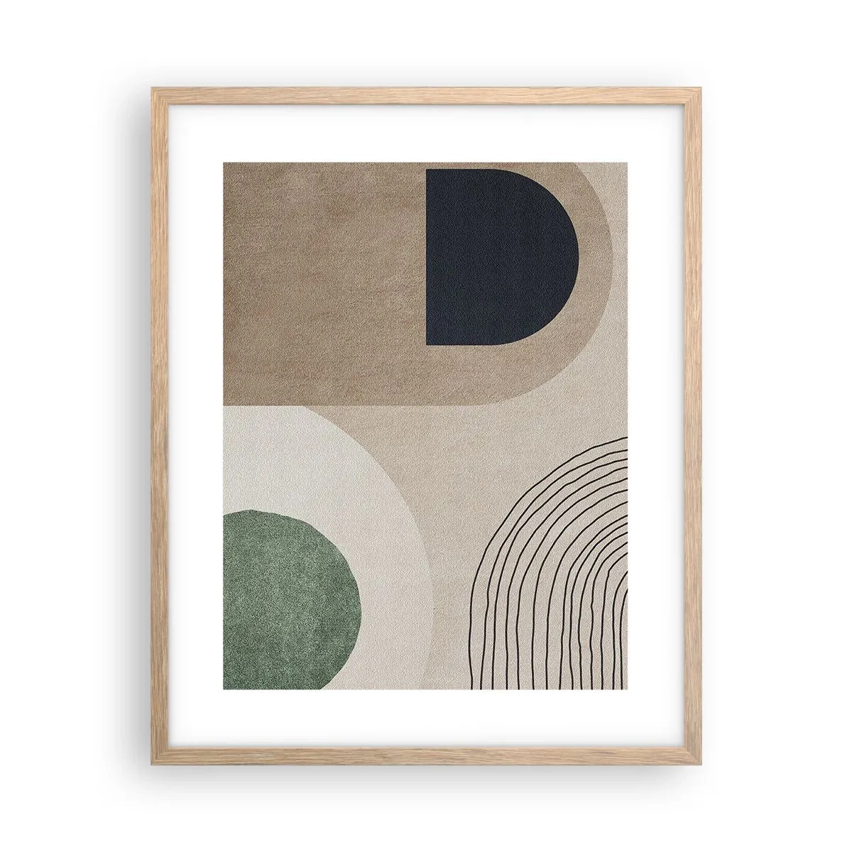 Poster in light oak frame - Gentleness of an Oval - 40x50 cm