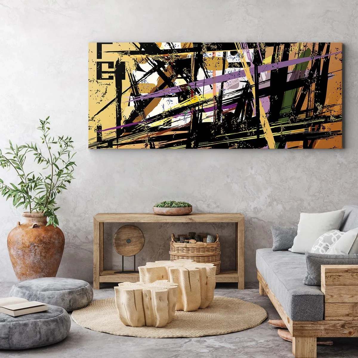 Canvas picture - Sharp Cuts - 120x50 cm
