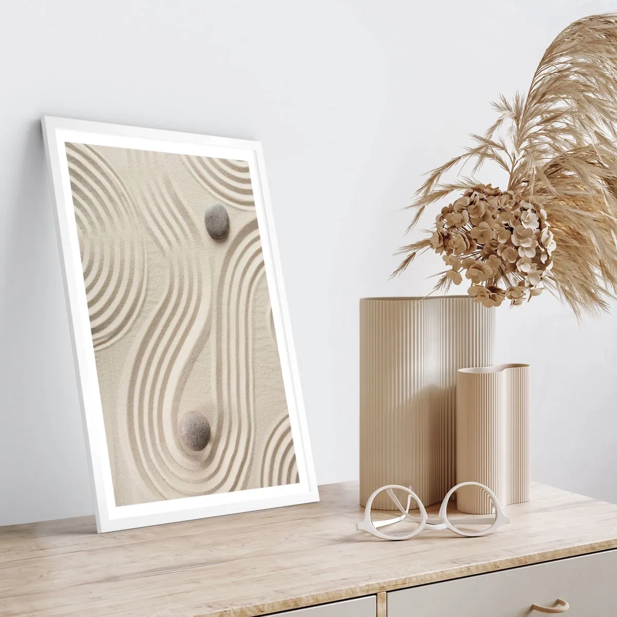 Poster in white frmae - Touch of Warmth - 40x50 cm