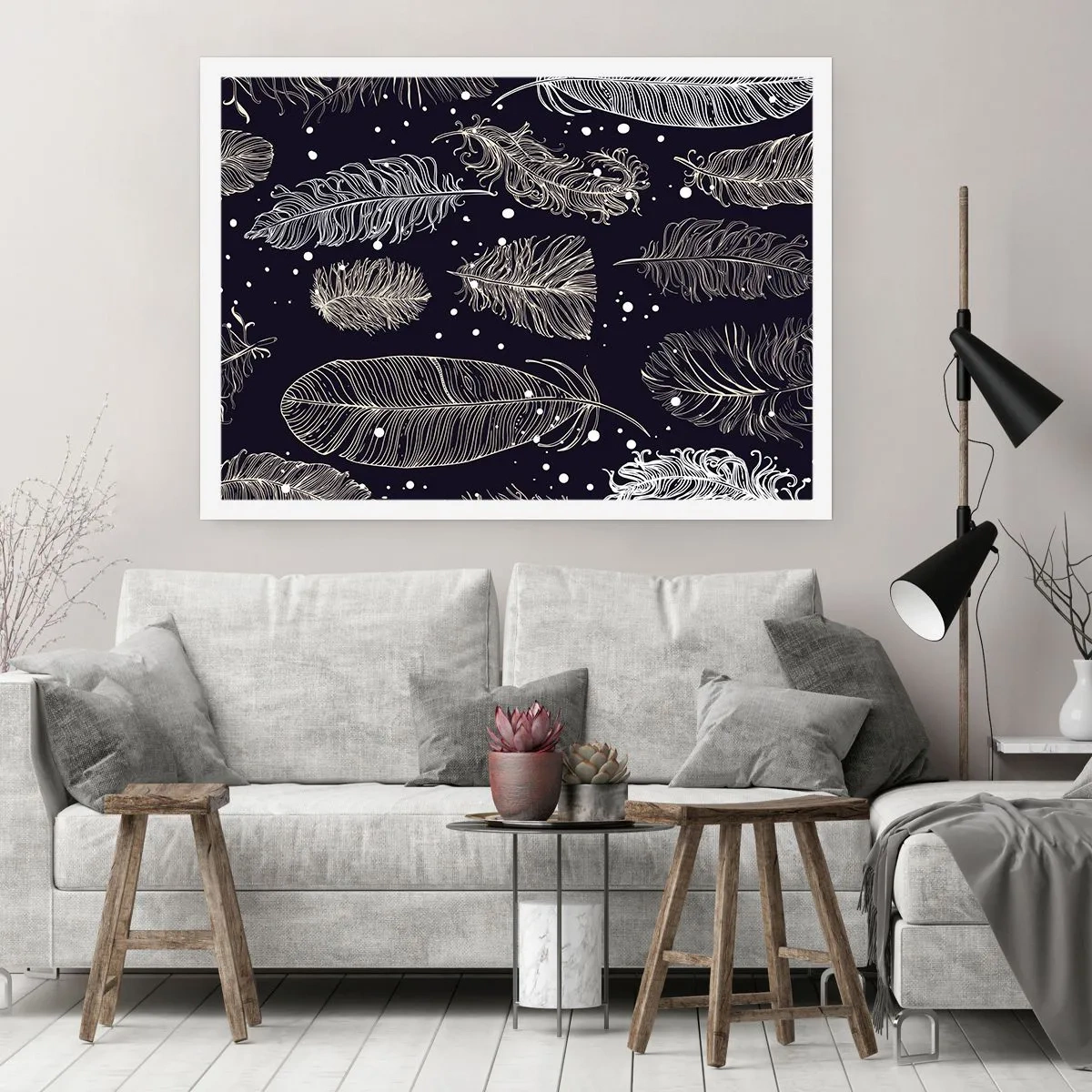 Poster - Feathery Lace - 91x61 cm